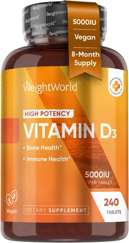 Vista 7 de WeightWorld Vitamina D3 4000 UI (100 mcg) para fortaleza ósea, salud muscular y apoyo inmunológico Suministro de 400 días Vitamina D3 vegana