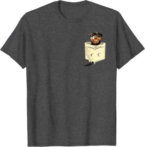 Vista 15 de Rottweiler In A Pocket - Camiseta de entrenamiento de cachorros para amantes de los perros, Negro