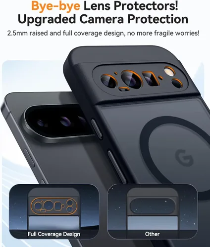 Vista 3 de CANSHN Funda magnética para Google Pixel 9 Pro XL (6.8 pulgadas), mejorada [protección completa de la cámara] [compatible con Magsafe]