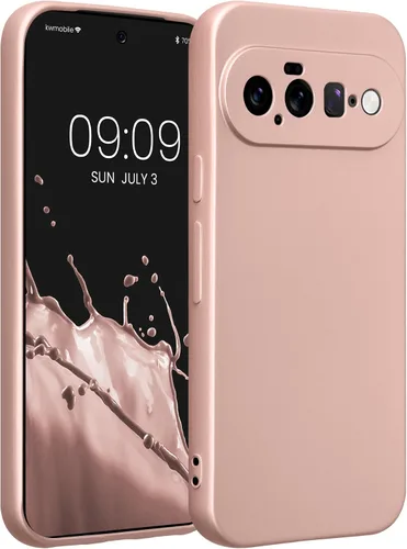 Vista 264 de kwmobile Funda compatible con Google Pixel 9 - Funda protectora delgada de TPU para teléfono - Acabado mate suave - Piedra antigua