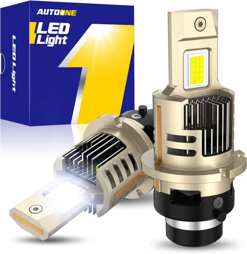 Vista 8 de AUTOONE 2024 Bombilla de faro delantero D1S D1R HID mejorada, 300% más luminosidad, 6000K blanco frío 66144 66140 85140 85415 Bombillas Xenon HID