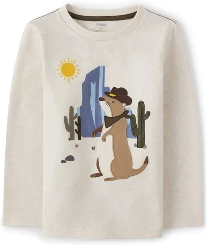 Vista 14 de Gymboree - Camisetas de manga larga con bordado gráfico para niños y niños pequeños, diseño de otoño y festivo Oso de trapo de manzana