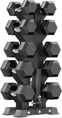 Vista 27 de Hex Dumbbell Sets with Rack, 85-560lb Dumbbell Weight Set & Storage Rack