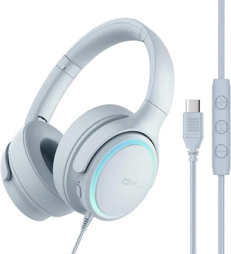 Vista 9 de MEE audio Halo Over-Ear - Auriculares USB-C con micrófono y ambiente LED Negro