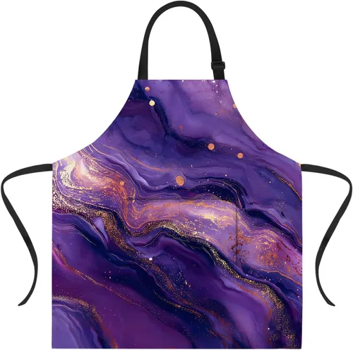 Vista 35 de ANNA QUEEN Delantal de Feliz Navidad para mujeres y hombres con bolsillos, delantal de muñeco de nieve, delantal de cocina ajustable para cocinero