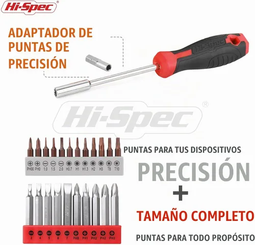 Vista 5 de Hi-Spec Juego de 58 piezas de taladro inalámbrico rojo de 8V USB de energía eléctrica y kit de herramientas de bricolaje para el hogar. Accesorios