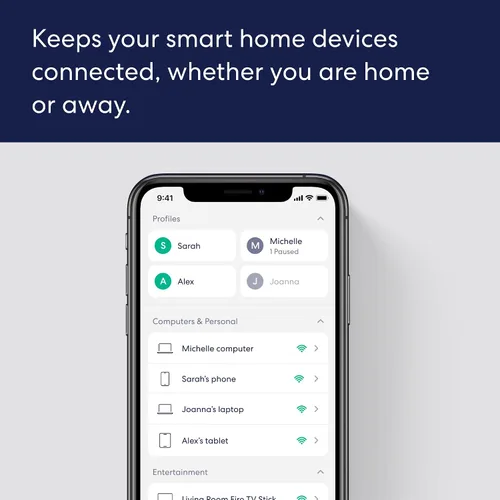 Vista 4 de Router wifi Amazon eero 6+ mesh como nuevo. Admite planes de internet de hasta un gigabit, cobertura de hasta 1500 pies² (139 m²), conecta más de 75