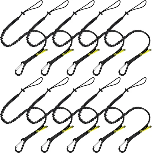 Vista 10 de BearTOOLS Cordón para herramientas con mosquetón de resorte estándar y extremo de bucle ajustable, 35.4 in de longitud, límite de peso máximo