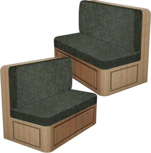 Vista 46 de ANARACHON Fundas de cojín elásticas con aspecto de cuero para caravana, fundas de cojín para asiento de cabina de caravana
