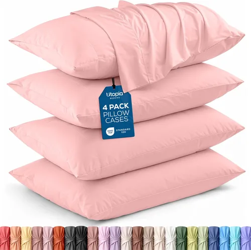 Vista 34 de Utopia Bedding - Juego de 2 fundas de almohada tamaño estándar, con cierre de sobre, tela de microfibra cepillada suave, resistentes al encogimiento