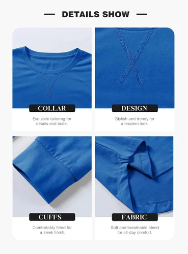 Vista 7 de JMIERR Mens 3 Pack Cotton Hipster Hip Hop Longline Crewneck T-Shirt