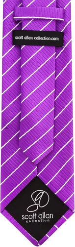 Vista 70 de Scott Allan - Corbatas de rayas para hombre - Corbata tejida para hombre