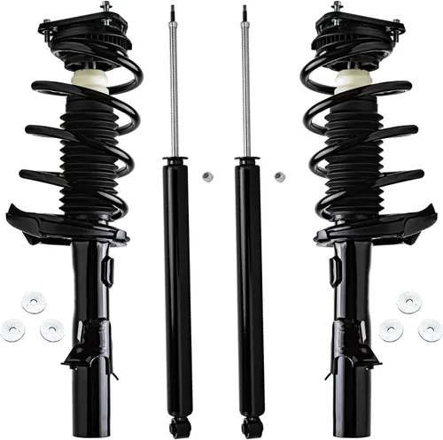 Vista 88 de Detroit Axle - Kit de amortiguadores de 4 puntales para Ford Escape 14-19, 2 puntales delanteros con resorte helicoidal 2 amortiguadores traseros