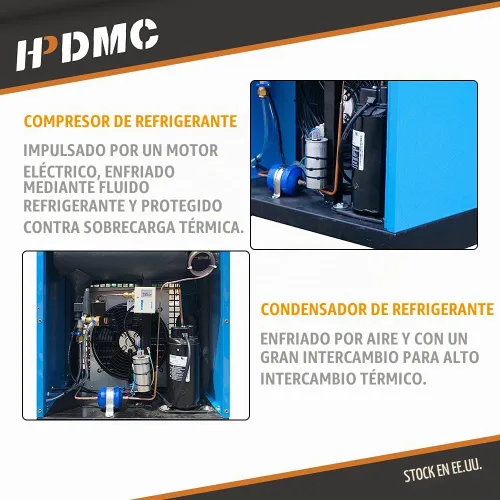 Vista 6 de Secador de aire refrigerado HPDMC 35 CFM para compresor de aire 10HP