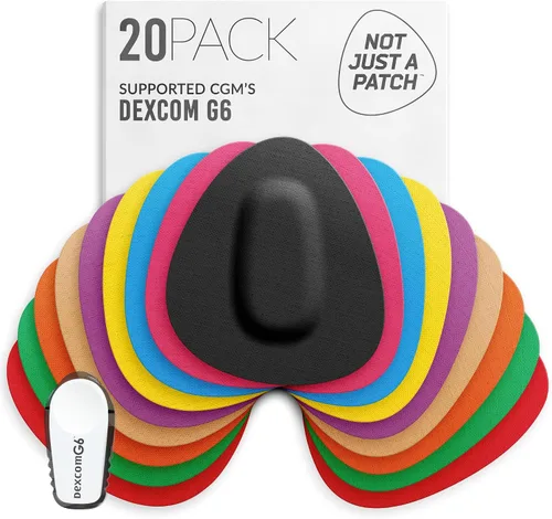 Vista 9 de Not Just A Patch Dexcom - Parches adhesivos G6 (paquete de 20) – Dexcom G6 adhesivos adhesivos para piel – Resistente al agua Dexcom Overpatch G6