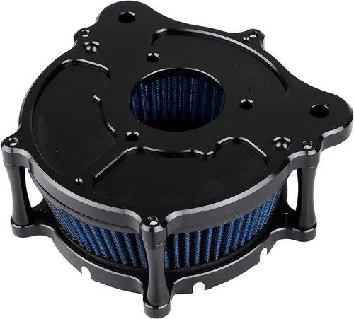 Vista 8 de Kit de sistema de filtro de admisión azul para Harley Touring Street Glide Road Glide 2008-2016, Trike 2008-2016, Softail 2016-2017