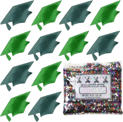 Vista 153 de Confetti Grad Cap Negro, Azul Marino Combo - 2 bolsas de media onza (1 oz)