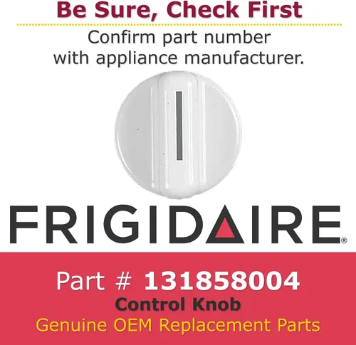 Vista 2 de Frigidaire 131858004 Pomo de control OEM genuino para electrodomésticos de lavandería