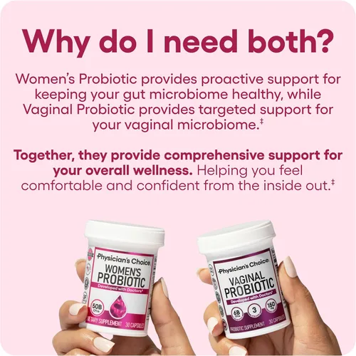 Vista 4 de Physician's CHOICE Feminine Power Duo Bundle - Probiótico vaginal 30ct + probiótico para mujer 60ct