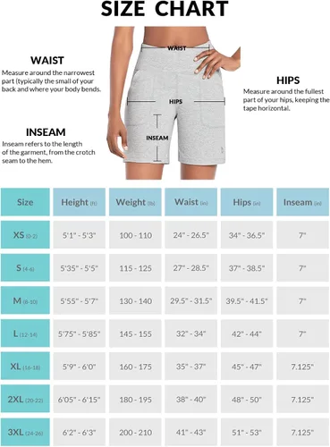 Vista 6 de BALEAF - Bermudas de correr para mujer, shorts largos deportivos de cintura alta con bolsillos