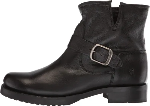 Vista 8 de Frye Veronica Botines para mujer hechos de cuero cepillado de grano completo con herrajes de metal antiguo e impermeables construcción de ribete