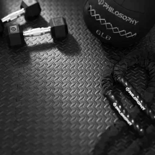 Vista 7 de Philosophy Gym Paquete de 30 tapetes de ejercicio – 24 x 24 pulgadas de goma de espuma entrelazada rompecabezas azulejos – negro