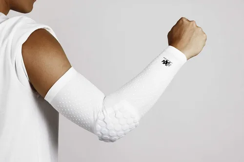 Vista 4 de Reaction Gear - Mangas de compresión con coderas (blanco, XL)