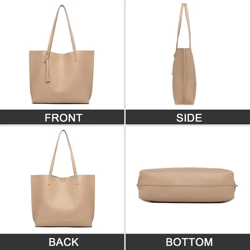 Vista 4 de Lieseh Bolso de mano bohemio para mujer para hombro y mano con bolsillo