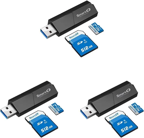 Vista 9 de SmartQ C307 DUO Lector de tarjetas SD portátil USB 3.0 Adaptador de tarjeta de memoria flash Hub para SD, Micro SD, SDXC, SDHC, MMC, Micro SDXC