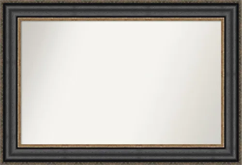 Vista 196 de Amanti Art Espejo personalizado, espejo de baño negro puente, espejo de pared o espejo de tocador de baño sobre el fregadero (26 x 26 pulgadas)