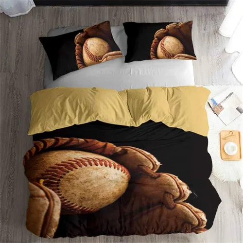 Vista 13 de LanS Precise Baseball Sport Series - Juego de funda de edredón y funda de almohada, juego de 3/4 piezas