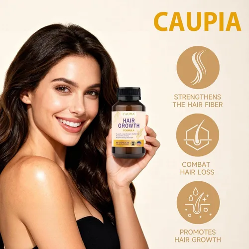 Vista 3 de Cápsulas de suplemento energético capilar para el crecimiento del cabello, suplemento de apoyo para el cabello y el cuero cabelludo, 60 cápsulas