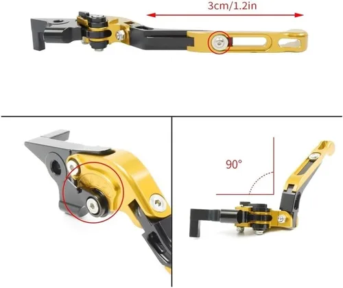 Vista 4 de Motorcycle Clutch Lever for FZ8 FZ-8 2011 2012 2013 2014 2015 2016-2020 Motorcycle Adjustable Folding Extendable Brake Clutch Levers Handle