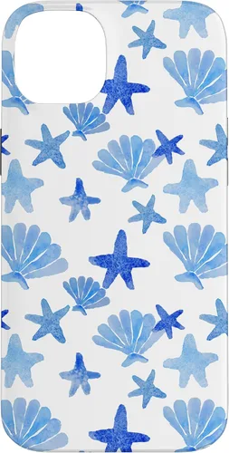 Vista 15 de Funda para iPhone 16 Coastal Nieta Azul Preppy Shells Estrellas de mar Océano Lindo Caso