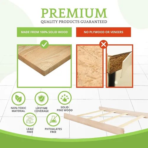 Vista 6 de Kit de conversión de tamaño completo, rieles de cama para cunas convertibles ecológicas y ecológicas de semilla de manzana, riel de madera maciza