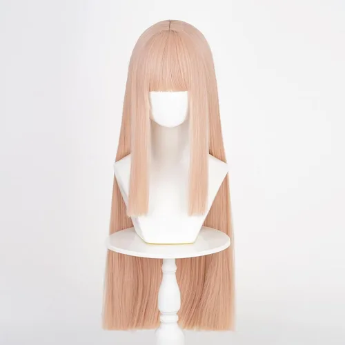 Vista 10 de COSPLAZA Cosplay peluca larga recta plana explosión sintética anime pelo negro