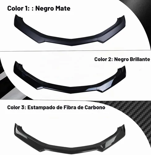 Vista 4 de Compatible con Camaro SS 2016-2024 / LS LT RS 2019-2024 de plástico ABS, 5 piezas, alerón divisor de labio de parachoques delantero