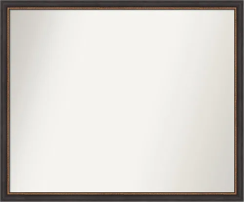 Vista 228 de Amanti Art Espejo de baño negro para sobre el fregadero, 23 x 23 pulgadas, espejo cuadrado negro Ashton, marco de madera tradicional mediano, se