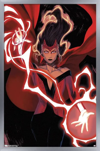 Vista 11 de Trends International Marvel Comics - Póster de pared de Bruja Escarlata #2 de Bruja Escarlata, 14.725 x 22.375 pulgadas, versión enmarcada de madera