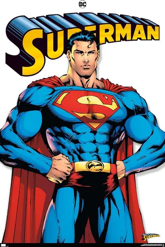 Vista 9 de DC Comics Superman Feature Series - Póster de pared, 22.4 pulgadas de largo x 14.7 pulgadas de ancho, versión enmarcada de madera de granero