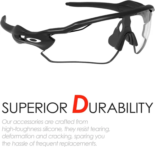 Vista 5 de Earsocks Nose Piece Replacement for Oakley Radar EV Path OO9208 Sunglass - Multiple Options Negro