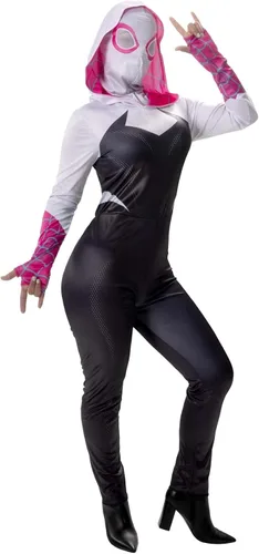 Vista 3 de Jazwares Inc. - Disfraz de Spider-Gwen para adultos, talla XS