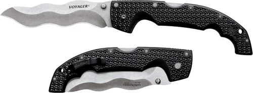 Vista 3 de Cold Steel Voyager Series - Cuchillo plegable con cierre de triple eje y clip de bolsillo, XL