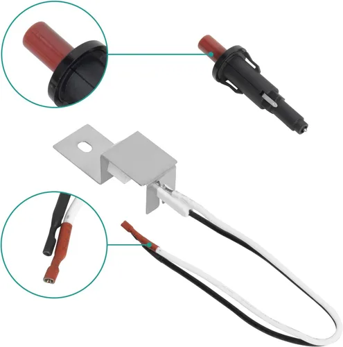 Vista 3 de Tubo de quemador de parrilla e encendedor para parrilla de gas portátil Weber Traveler, tubo de quemador con kit de encendedor, pieza de repuesto