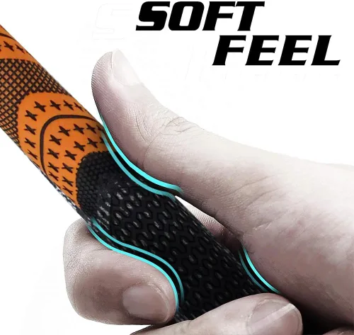 Vista 3 de Crestgolf Golf Grip Kit All-Weather Control Thread Technology Rubber Combine with Cotton Yard, Anti-Slip Naranja