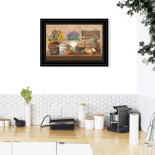 Vista 2 de Trendy Decor4U Arte de pared impreso de cocina antigua, 15 x 11 pulgadas, marrón