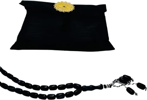 Vista 7 de Tapete de oración islámica, alfombra de oración turca con bolsa y sellado de adornos, alfombrilla de oración portátil con práctica bolsa