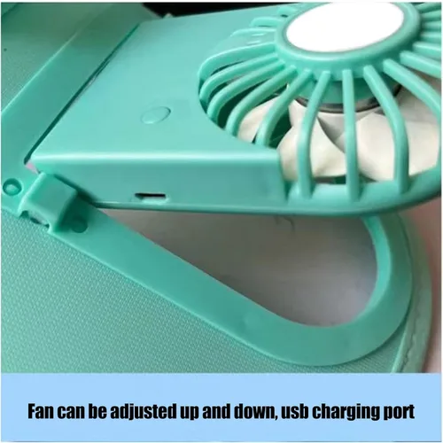 Vista 5 de Sombreros Kawaii con visera solar con ventilador, sombrero de visera de ventilador, sombreros refrescantes para mujereshombresniños para climas