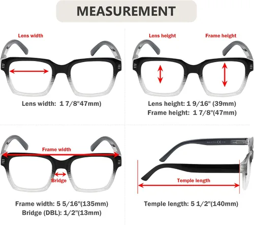 Vista 3 de Eyekepper Paquete de 4 lentes de lectura para mujer, marco grande para mujer