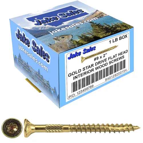 Vista 90 de 8 x 1 revestimiento exterior recubierto de bronce, tornillo de madera multiusos compatible con ACQ, cabeza plana Torx/Star Drive de 1 libra, 288